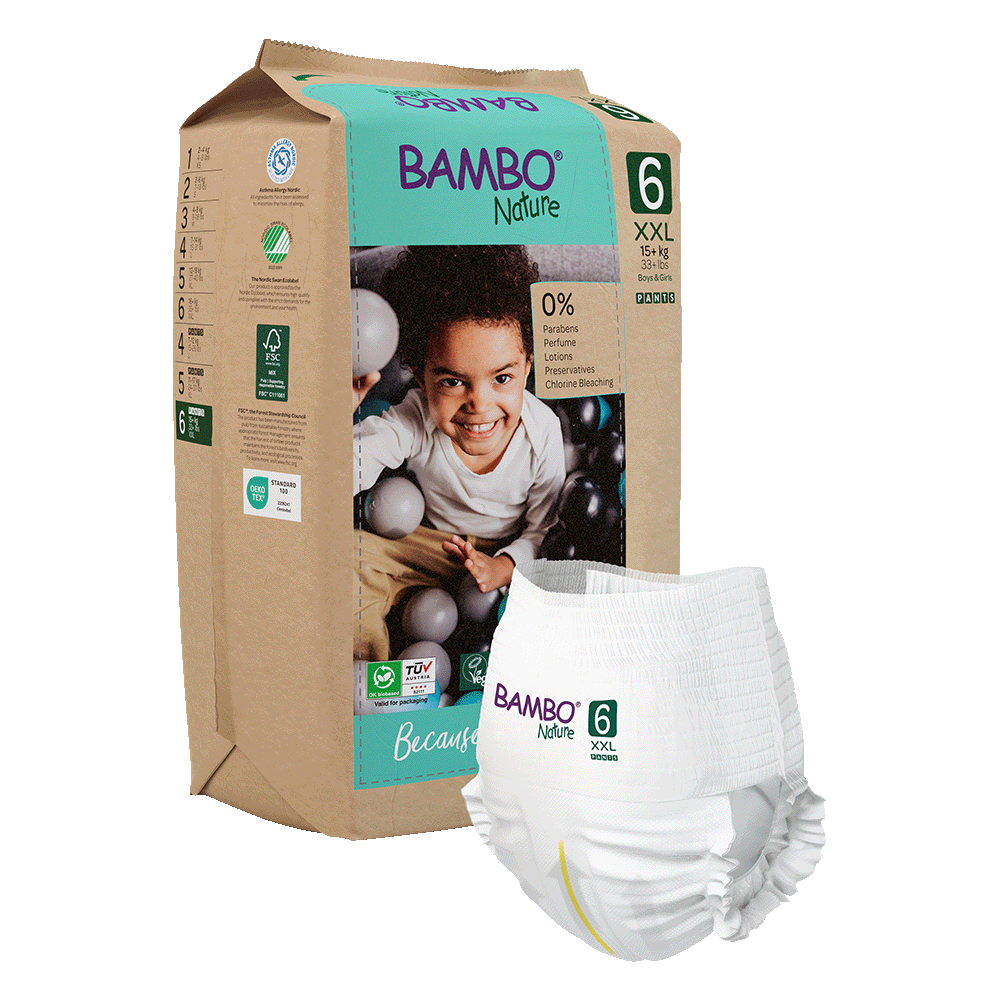 Bambo Nature Pants size 6 15 kg 33 lbs 18 pcs