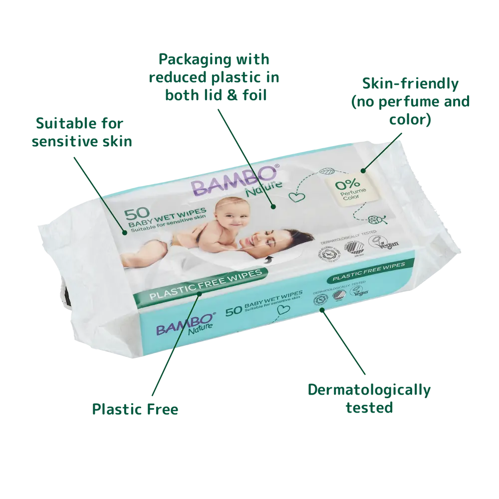 Bambo Nature Plastic-Free Wet Wipes