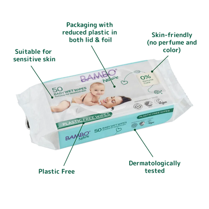 Bambo Nature Plastic-Free Wet Wipes