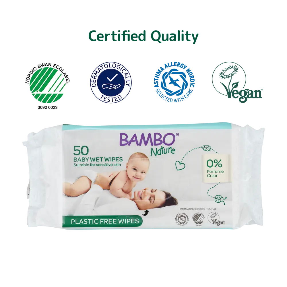 Bambo Nature Plastic-Free Wet Wipes