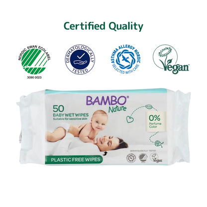 Bambo Nature Plastic-Free Wet Wipes