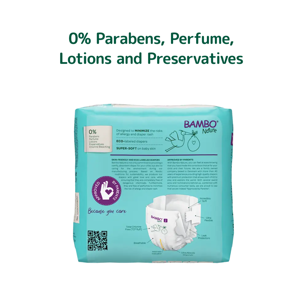 Bambo Nature Diapers size 1, (2-4 kg / 4-9 lbs), 22 pcs