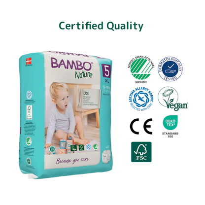 Bambo Nature Diapers size 5, (12-18 kg / 27-40 lbs), 22 pcs