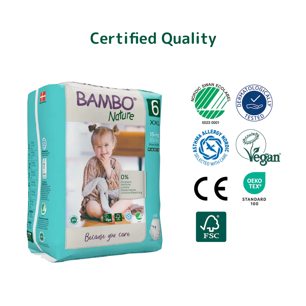 Bambo Nature Pants size 6 (15+ kg / 33+ lbs), 18 pcs