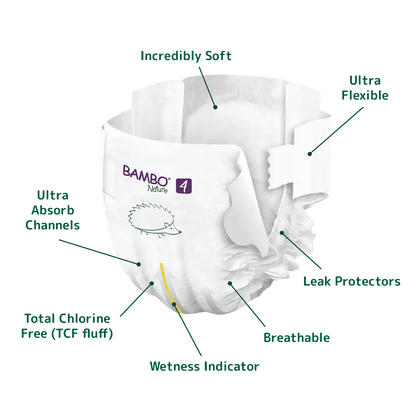 Bambo Nature Diapers size 4, (7-14 kg / 15-31 lbs), 48 pcs