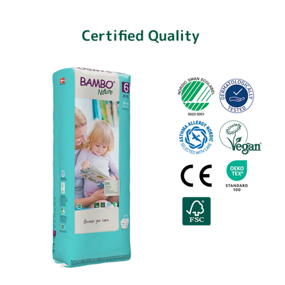 Bambo Nature Diapers size 6, (16+ kg / 35+ lbs), 40 pcs