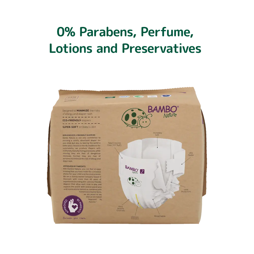 Bambo Nature Diapers size 2, (3-6 kg / 7-13 lbs), 30 pcs