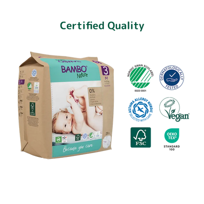 Bambo Nature Diapers size 3, (4-8 kg / 9-18 lbs), 28 pcs