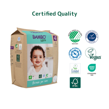 Bambo Nature Diapers size 4, (7-14 kg / 15-31 lbs), 24 pcs