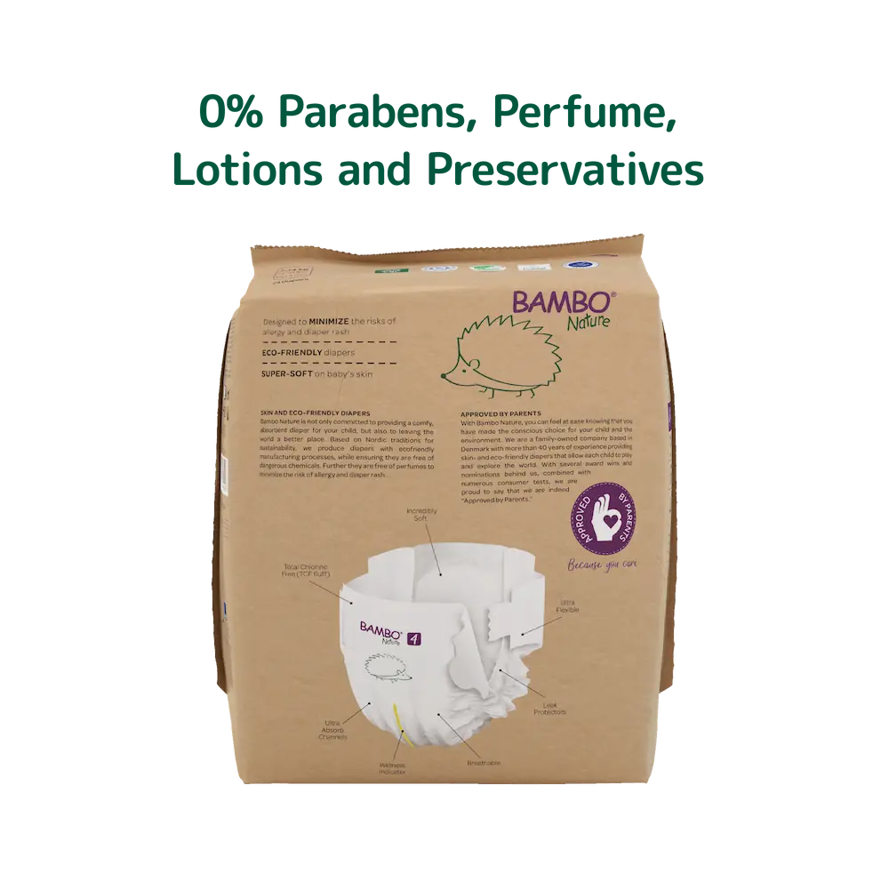 Bambo Nature Diapers size 4, (7-14 kg / 15-31 lbs), 24 pcs