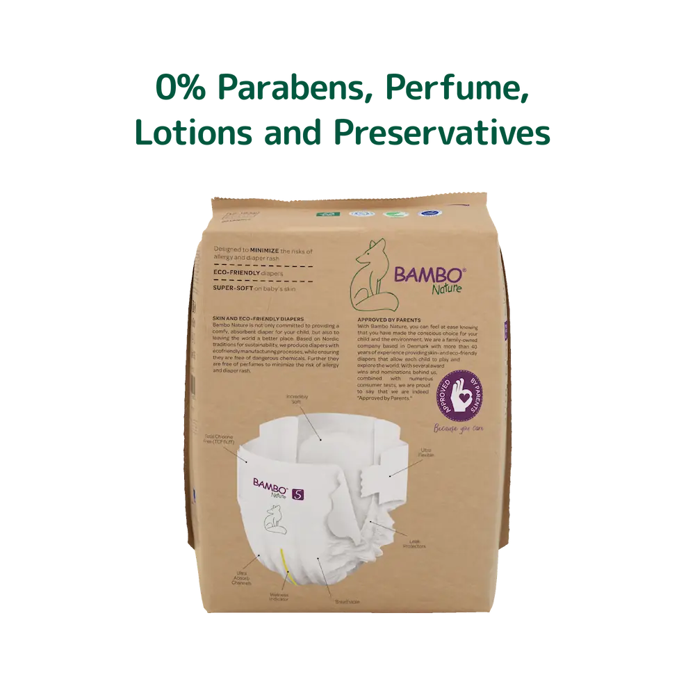 Bambo Nature Diapers size 5, (12-18 kg / 27-40 lbs), 22 pcs