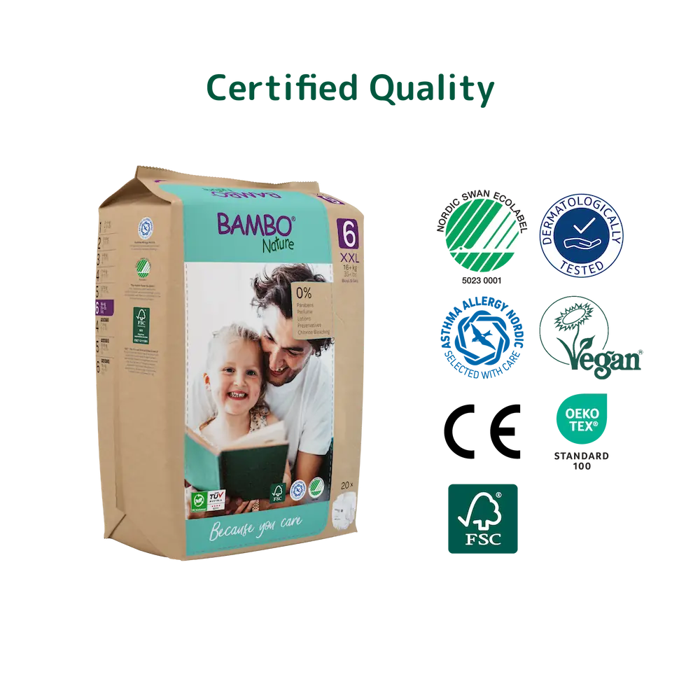 Bambo Nature Diapers size 6, (16+ kg / 35+ lbs), 20 pcs