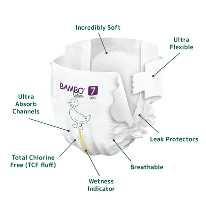 Bambo Nature Diapers size 7, (18+ kg / 40+ lbs), 40 pcs