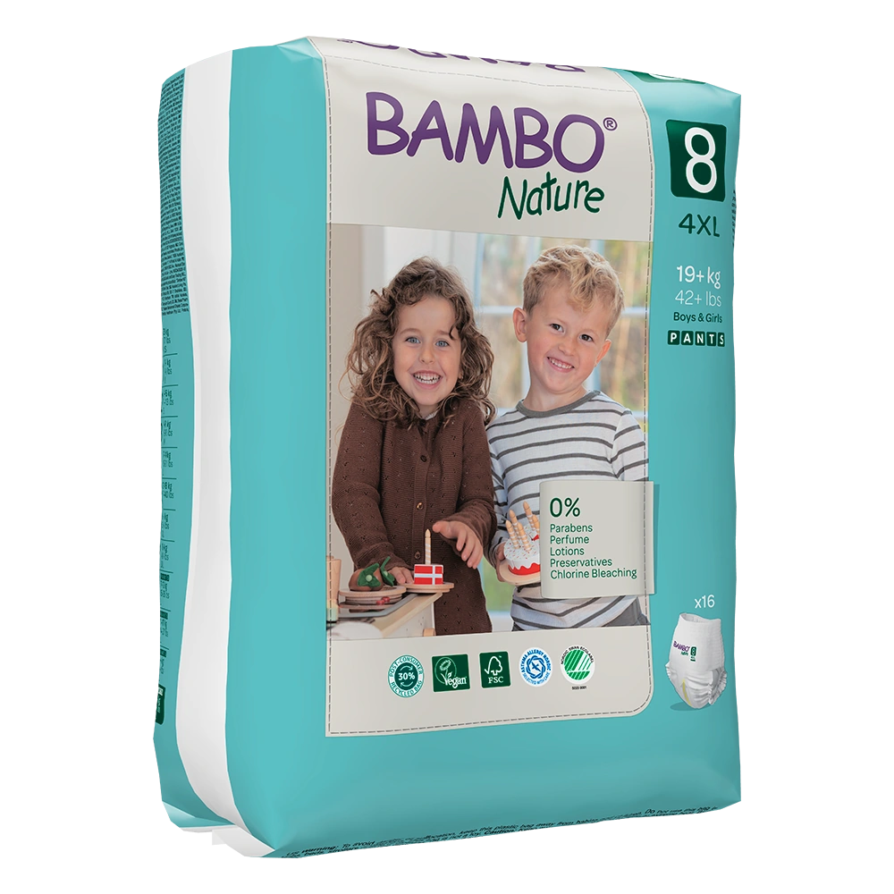 Bambo Nature Pants size 8 (19+ kg / 42+ lbs), 16 pcs