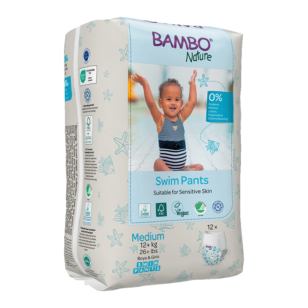 Bambo Nature Swim Pants Size M 12 kg 26 lbs 12 pcs